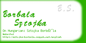 borbala sztojka business card